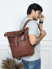 Ortiz Roll-Top Backpack- Vintage Classy Leather Bags