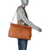 Piel Leather Carpet Bag with Pockets