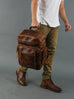 Alpha Caramel Buffalo Leather Travel Backpack Classy Leather Bags