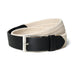 Cream & Black Braided Canvas Leather Belt Classy Leather Bags