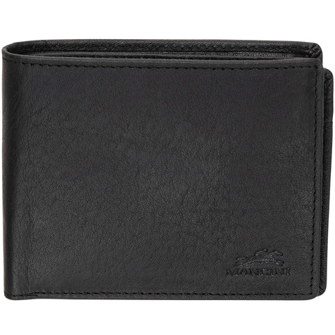 Mancini Buffalo RFID Secure Center Wing Wallet with Coin Pocket