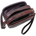 Mancini Buffalo leather Unisex Bag with Zippered Organizer Pocket Mancini