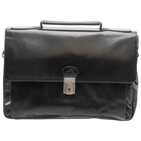 Mancini Triple Compartment Briefcase for 15” Laptop