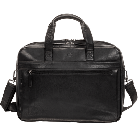 Mancini Buffalo Double Compartment Briefcase for Laptop and Tablet