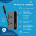 Ceptics 200W Car Power Inverter Charger with Digital Display and SmartVoltage™ Technology (PI-200W4U) Ceptics