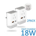 India Travel Adapter | Type D - USB-A & USB-C Ports + 2 USA Outlet (AP-10) Ceptics