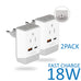 Switzerland Travel Adapter | Type J - USB-A & USB-C Ports + 2 USA Outlet (AP-11A) Ceptics