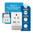 Switzerland Travel Adapter | Type J - USB-A & USB-C Ports + 2 USA Outlet (AP-11A) Ceptics