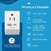 Switzerland Travel Adapter | Type J - USB-A & USB-C Ports + 2 USA Outlet (AP-11A) Ceptics