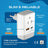 European Travel Adapter | Type C - USB-A & USB-C Ports + 2 USA Outlet (AP-9C) Ceptics