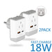 Europe (Schuko) Travel Adapter | Type E/F - USB-A & USB-C Ports + 2 USA Outlet (AP-9) Ceptics