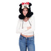 Disney Minnie Mouse Travel Neck Pillow Hoodie, Black Ful Luggage