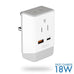 India Travel Adapter | Type D - USB-A & USB-C Ports + 2 USA Outlet (AP-10) Ceptics