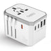70W 6 in 1 International Travel Plug Adapter - 2 USB-C + 1 GaN 3.0 USB-C & 2 USB ports - Max. 60W (12A) - White (UP-70KU-WH) Ceptics