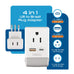 Brazil Travel Adapter | Type N - USB-A & USB-C Ports + 2 USA Outlet (AP-11C) Ceptics