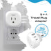European Schuko Travel Plug Adapter - Type E/F - 5 in 1 - Ultra Compact (PTU-9) Ceptics