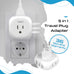 European Travel Plug Adapter - Type C - 5 in 1 - Ultra Compact (PTU-9C) Ceptics