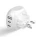 Israel, Palestine Travel Plug Adapter - Type H - 5 in 1 - Ultra Compact (PTU-14) Ceptics