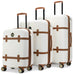 Grace 3 Piece Expandable Retro Luggage Set Travellty