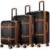 Grace 3 Piece Expandable Retro Luggage Set Travellty