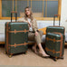 Grace 3 Piece Expandable Retro Luggage Set Travellty