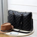 Diamond Quilted Vegan Leather Weekender Tote Bag Travellty