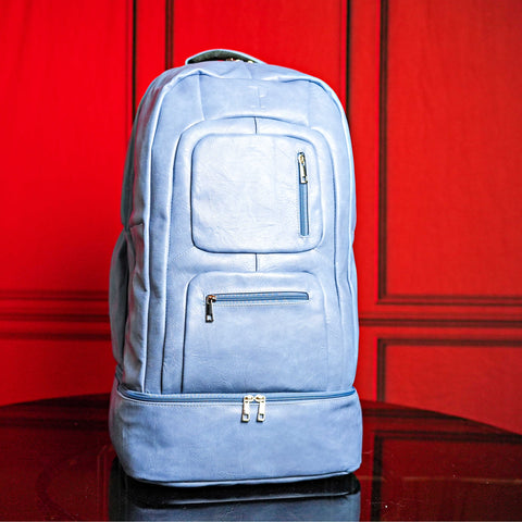 Baby Blue Leather Patented Carry-On Backpack (Only 300 Made) Sole Premise