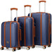 Mia 3 Piece Expandable Retro Luggage Set Travellty