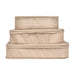 Re-cycled and Reinforced Nylon Compression Packing Cubes, 3-pack Taupe Bag-all