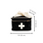 Meds and First Aid Storage Box, Black Bag-all