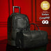 Black Leather Roller Bag Set Sole Premise