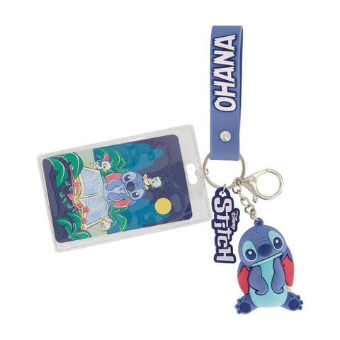 Disney Stitch Charm Keychain and Card Holder Set Ful Luggage