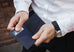 Boconi Darius North / South Front Pocket Leather Bifold Boconi