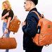 Brown Leather Carrier Backpack Sole Premise