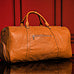 Brown Tumbled Leather 2 Bag Set (Commuter Backpack and Duffle Bag) Sole Premise