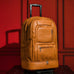Brown Leather Roller Carry-on Set Sole Premise