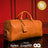 Brown Tumbled Leather Duffle Bag Sole Premise