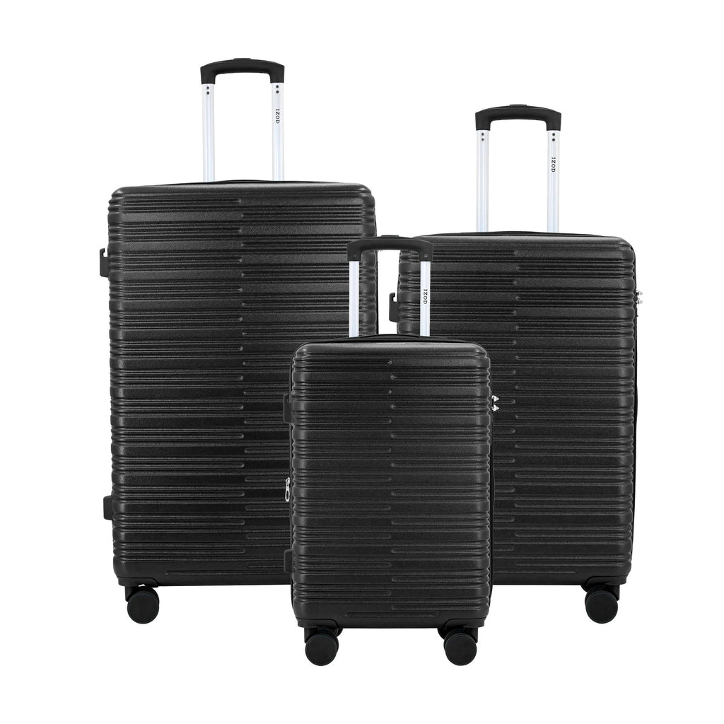 IZOD Camellia Premium Lightweight ABS 3 Piece Luggage Set - 20", 24", 28" with 360° Dual Spinning Wheels and Combo Lock Izod