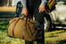 Campaign Waxed Canvas Wheeled Carry-On Duffle Bag Mission Mercantile Leather Goods