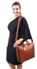 Claire Chase Sarita Small Leather Briefcase Claire Chase