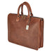 Claire Chase Legendary Sarita Leather Briefcase Dark Brown Claire Chase