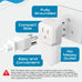 India Travel Adapter - Type D - Ultra Compact (CT-10, 3 Pack) Ceptics