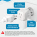 Denmark Travel Adapter - Type K - Ultra Compact (CT-20 ,3 PACK) Ceptics