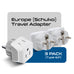 Europe (Schuko) Travel Adapter - Type E/F - Ultra Compact (CT-9, 3 Pack) Ceptics