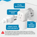 Europe (Schuko) Travel Adapter - Type E/F - Ultra Compact (CT-9, 3 Pack) Ceptics