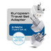 European Travel Adapter Set - Type E/F, G, C - 3pcs (CT-EU-SET) Ceptics