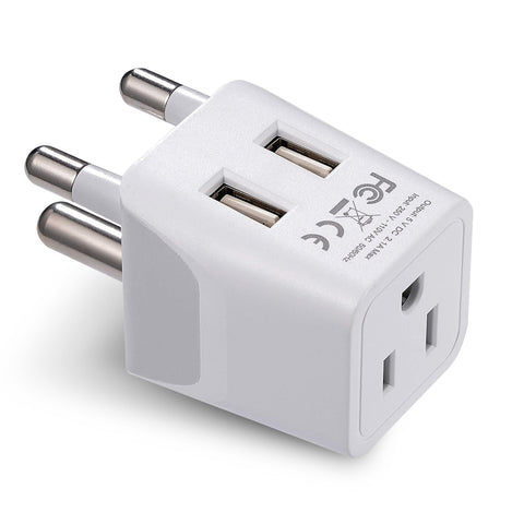 South Africa Travel Adapter - Type M - Dual USB (CTU-10L) Ceptics