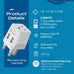 South Africa Travel Adapter - Type M - Dual USB (CTU-10L) Ceptics