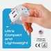 India Travel Adapter - Type D - Dual USB (CTU-10) Ceptics