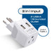 Switzerland Travel Adapter - Type J - Dual USB (CTU-11A) Ceptics